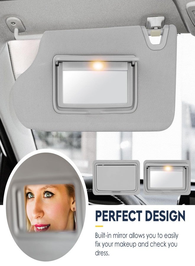 PetMigo Left Driver Side Sun Visor with Light for Nissan Altima Without Sunroof 2013 2014 2015 2016 2017 2018, Replaces for 96401-3TA2A Gray - Image 4